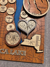 Load image into Gallery viewer, Finger Lakes Magnet Set of 5 | Laser Engraved Wood Gift Set
