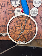 Load image into Gallery viewer, Bathymetric Finger Lakes Christmas Ornament | Choose Your Lake | Handcrafted Wood
