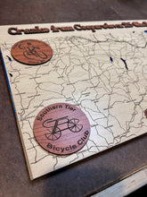 Load image into Gallery viewer, Cranks from Cooperstown 25 Challenge Tracker | Cycling Map | NY Gift
