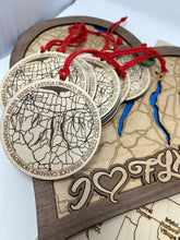 Load image into Gallery viewer, Finger Lakes Map Christmas Ornament
