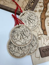 Load image into Gallery viewer, Finger Lakes Map Christmas Ornament
