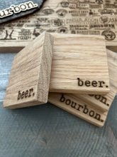 Load image into Gallery viewer, Dual Sided Bourbon &amp; Beer Coasters
