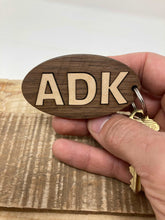 Load image into Gallery viewer, Adirondack ADK Two Tone Laser Engraved Keychain
