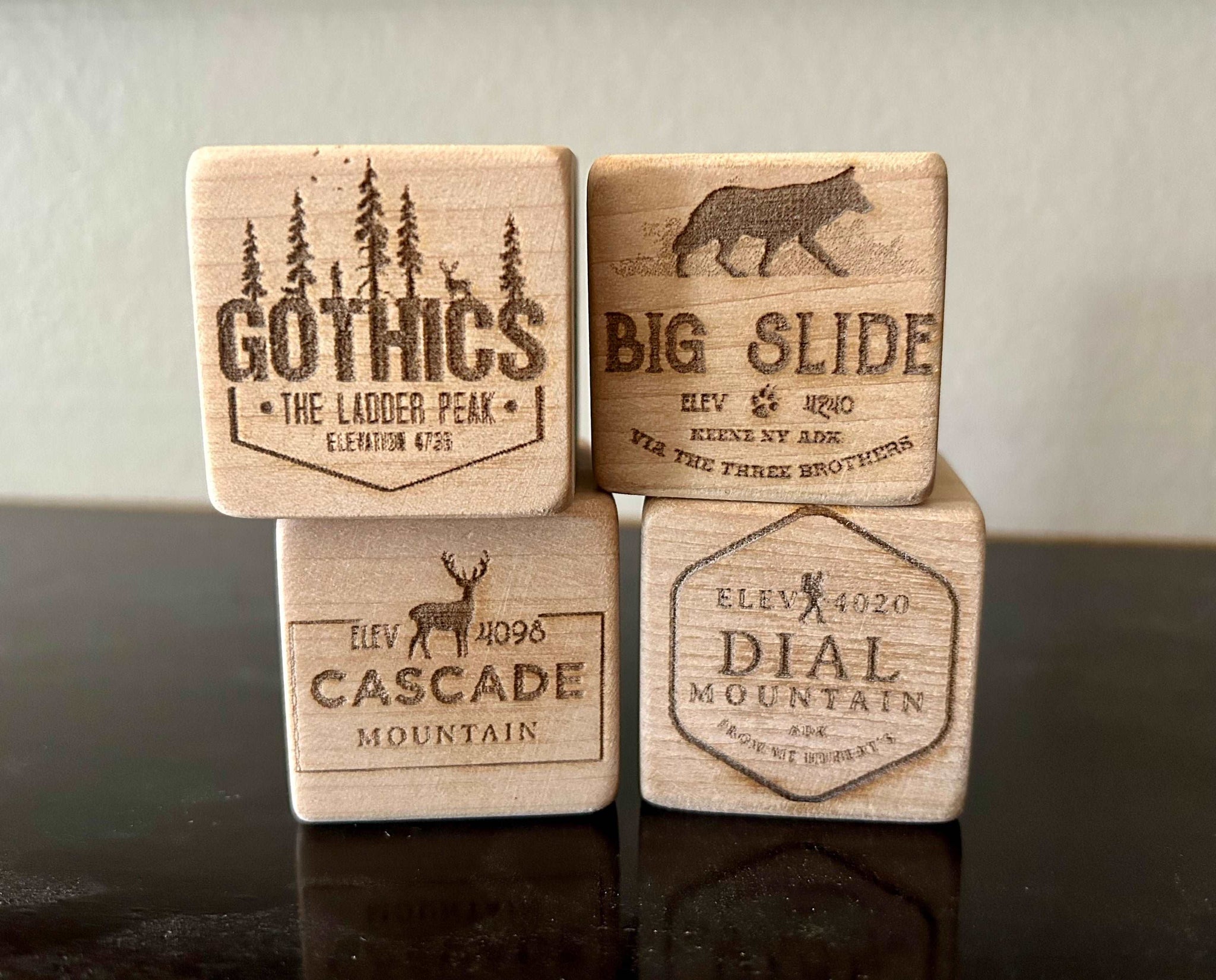 Adirondack 46 High Peaks Building Block Trackers | Maple Wood