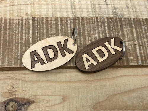 Adirondack ADK Two Tone Laser Engraved Keychain