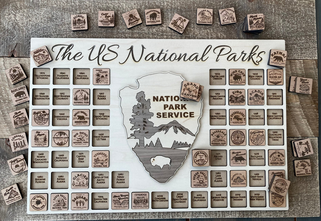 US National Parks Travel Map Tracker